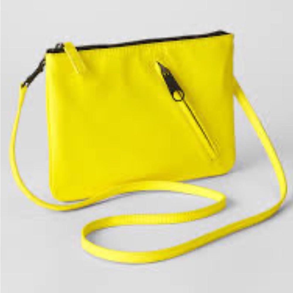 Gap Yellow Crossbody small bag purse handbag zip closure removable strap